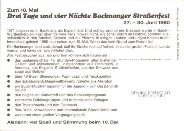 Backnang Zehntes Backnanger Strassenfest – Bild 2