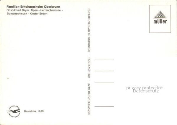 Oberbrunn Pittenhart Familien Erholungsheim Ortsbild Herrenc – Bild 2