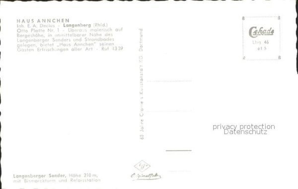 Langenberg Rheinland Sendetürme Haus Annchen – Bild 2