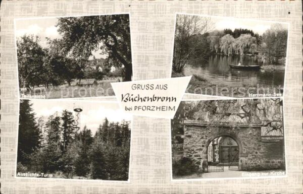 Buechenbronn Pforzheim Herrmann See Kircheneingang Aussichtstu