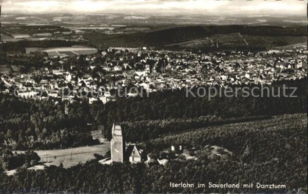 Iserlohn Fliegeraufnahme mit Danzturm