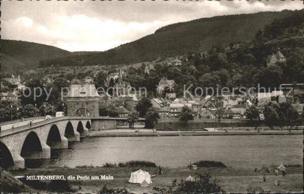 Miltenberg Main Mainpartie mit Brücke