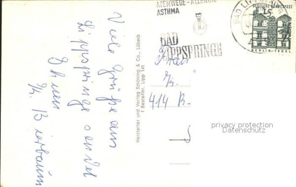Bad Lippspringe Kurhaus Lippequelle Astma-Klinik – Bild 2