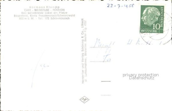 Besenfeld Hermann Klumpp Cafe Weinstube Pension – Bild 2