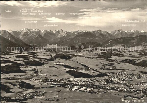Sonthofen Oberallgaeu Blick vom Grünten