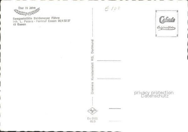 Essen Ruhr Seegasstätte Baldeneyer Fähre – Bild 2