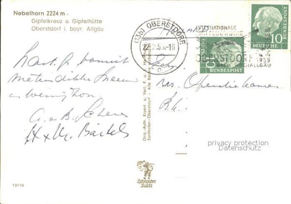 Nebelhorn Gipfelkreuz und Hütte bei Oberstdorf – Bild 2