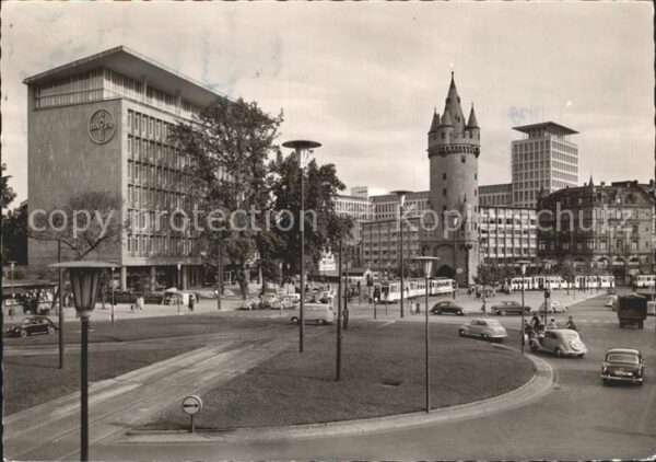 Frankfurt Main Eschenheimer Turm mit Hauptpost