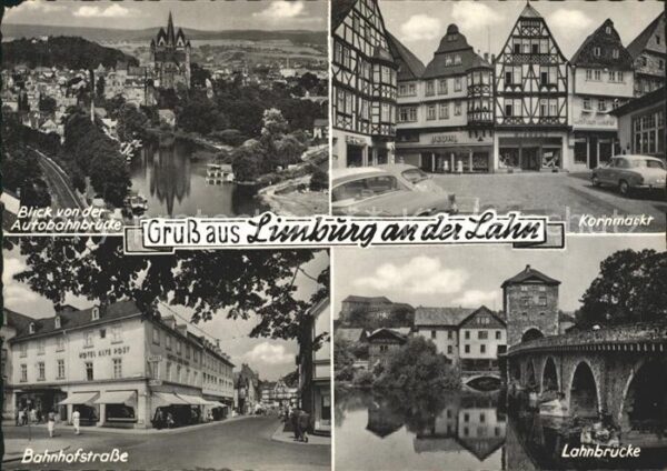 Limburg Lahn Kornmarkt Bahnhofstrasse Lahnbrücke