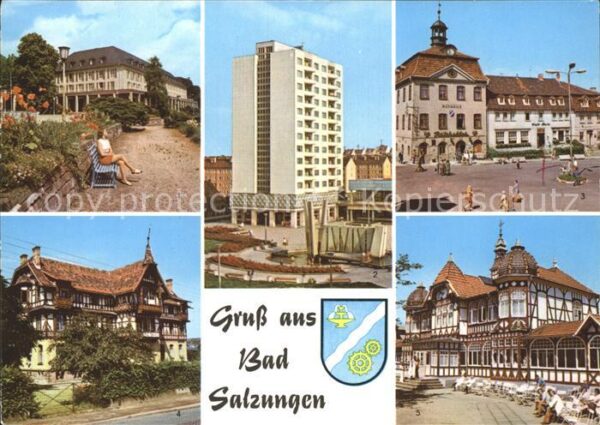 Bad Salzungen Kurhaus Hochhaus am Leninplatz Gradierw