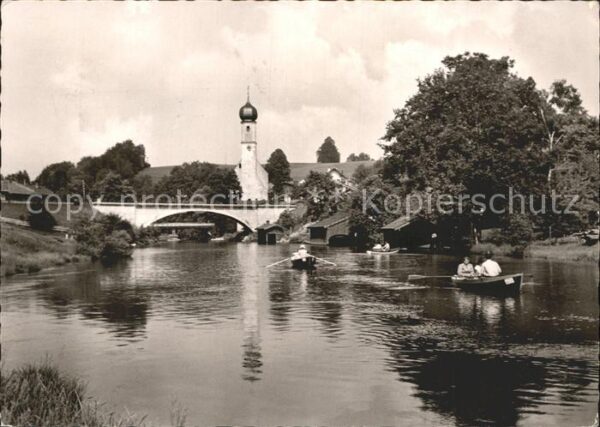 Gmund Tegernsee mit Brücke und Kirchturm