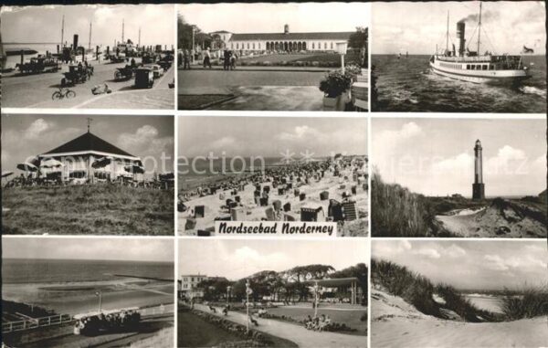 Norderney Nordseebad Promenade Strandhotel Fähre Pavillon St