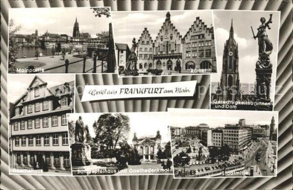 Frankfurt Main Mainpartie Römer Gerechtigkeitsbrunnen