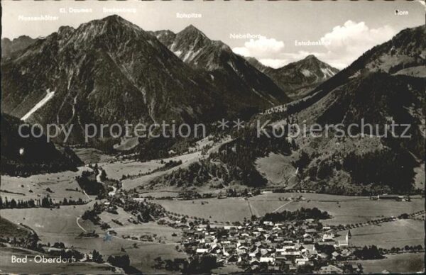 Bad Oberdorf Panorama mit Allgäuer Alpen