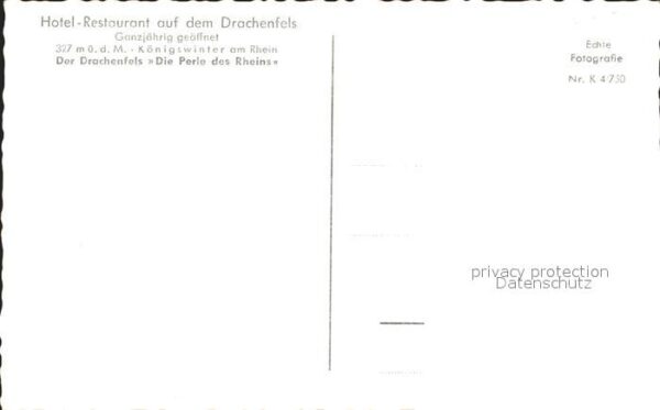 Drachenfels mit Hotel Restaurant Fliegeraufnahme – Bild 2