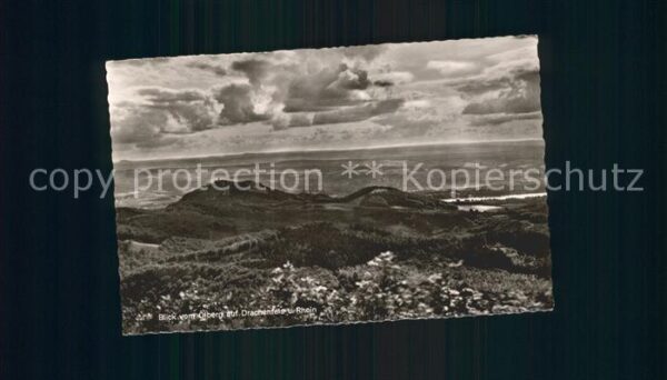Drachenfels Blick vom Ölberg Rheinpartie