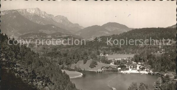 Koenigssee Blick auf Hotel Schiffmeister und Unter
