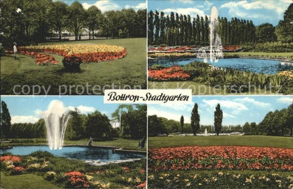 Bottrop Stadtgarten Motive Springbrunnen Blumen