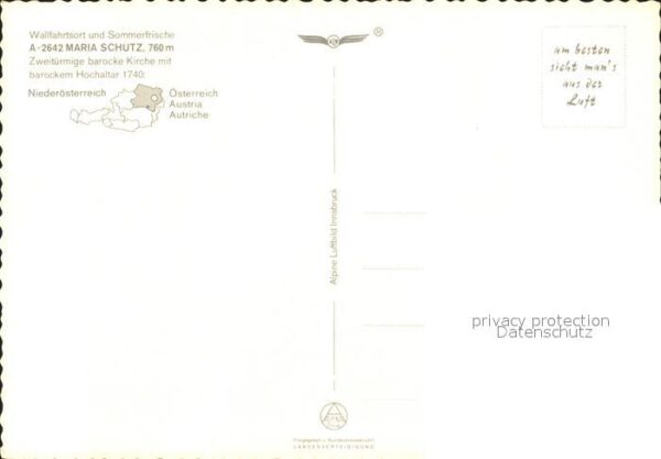 Maria Schutz Niederoesterreich Zweitürmige barocke Kirche Panorama – Bild 2