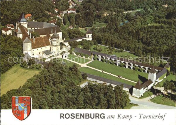 Rosenburg-Kamp Burg Turnierhof Fliegeraufnahme