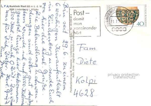 Lindenberg Allgaeu Kurklinik Ried Kapelle Speisesaal Halle – Bild 2
