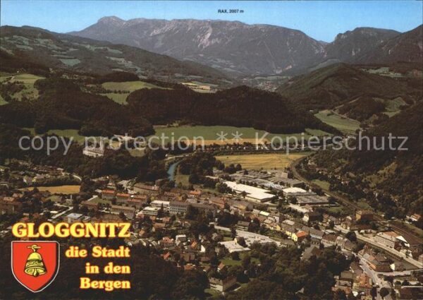 Gloggnitz Niederoesterreich mit Schloss und Schlosskirche Fliegerau
