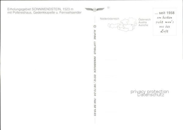 Sonnwendstein mit Pollereshaus Gedenkkapelle und Fern – Bild 2