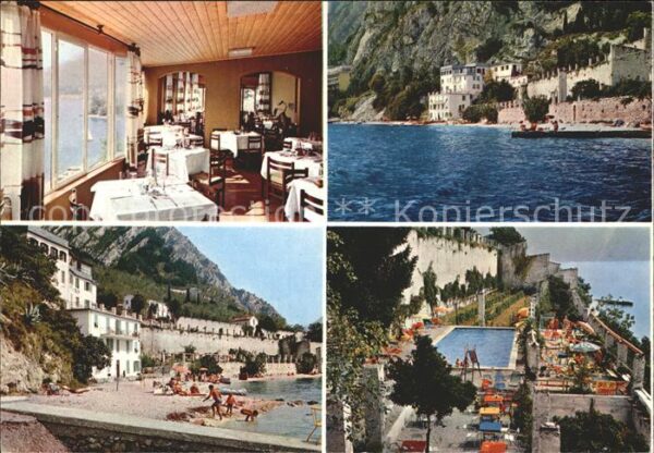 Limone sul Garda Albergo Italia Gastraum Strand Swimming