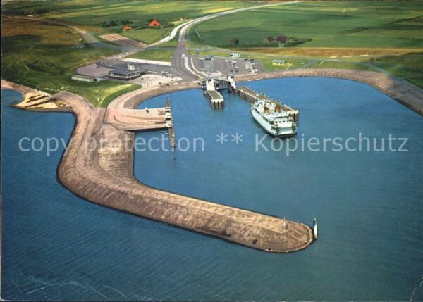 Texel Aankomst veerboot vanuit de lucht