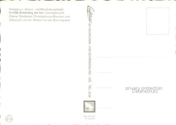 Schaerding Oberer Stadtplatz Christophorus Brunnen – Bild 2
