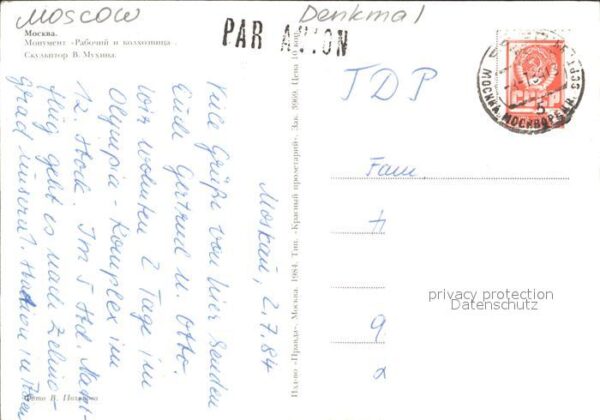 Moscow Moskva Arbeiter Denkmal – Bild 2