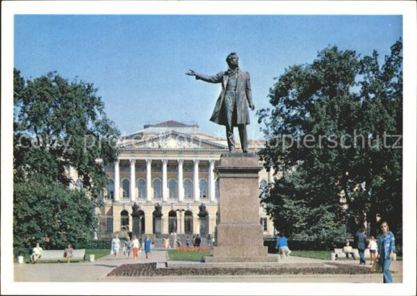 Leningrad St Petersburg Puschkin Denkmal