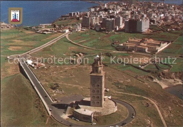 La Coruna Torre de Hercules Fliegeraufnahme