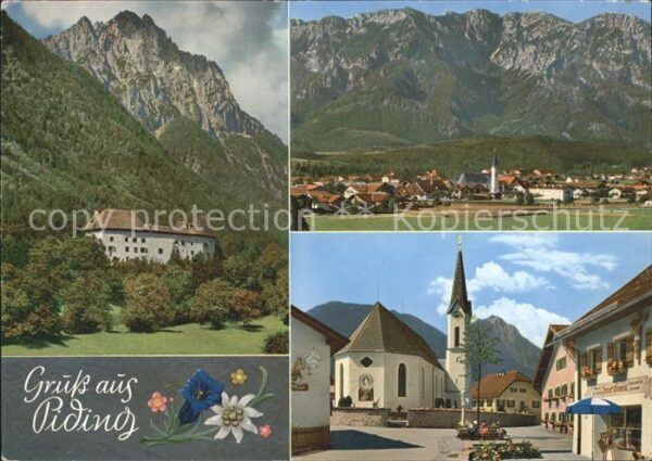Piding Schloss Staufeneck mit Hochstaufen Pidi