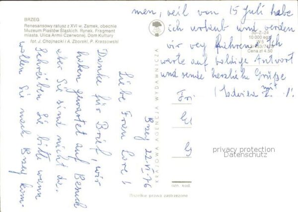 Brzeg Brieg Schlesien Renesansowy ratusz Zamek obecnie Muzeum – Bild 2