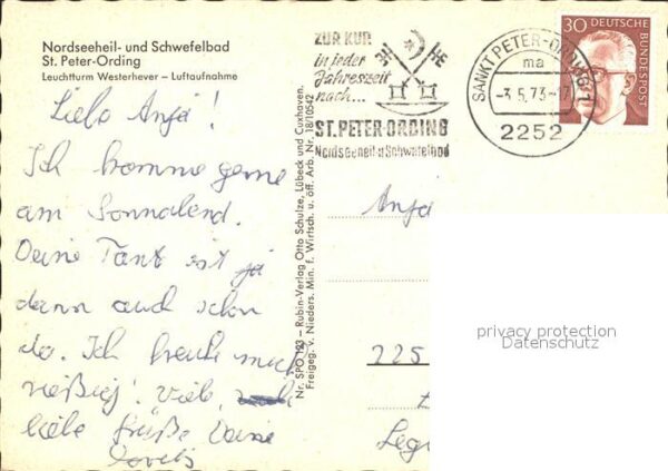 St Peter-Ording Leuchtturm Westerhever Fliegeraufnahme – Bild 2