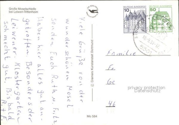 Trittenheim Mosel Grosse Moselschleife Fliegeraufnahme – Bild 2