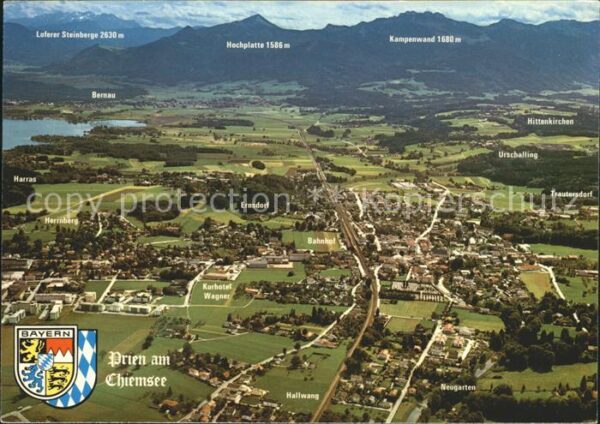 Prien Chiemsee Fliegeraufnahme