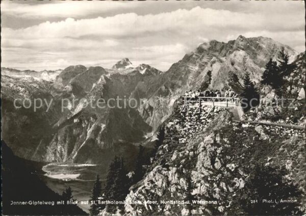 Berchtesgaden Jenner Gipfelweg mit St Bartholomä Stei