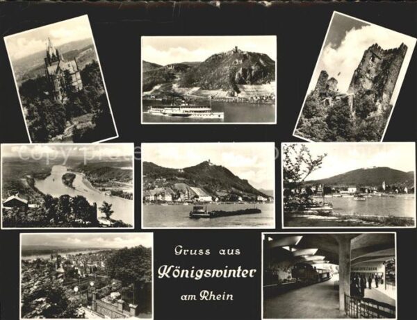 Koenigswinter Schloss Rheinschiff Ruine Drachenfels R