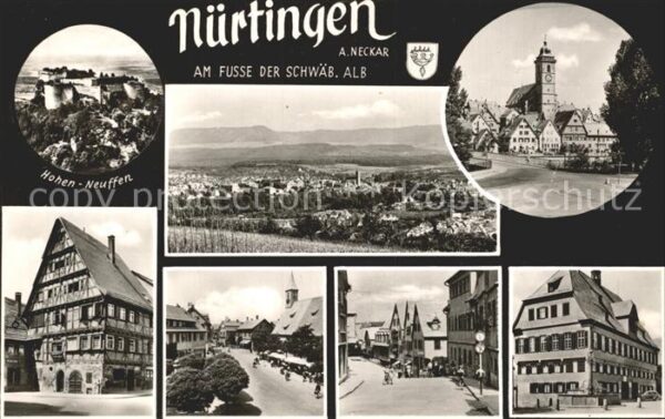Nuertingen Hohen- Neuffen Stadtansicht