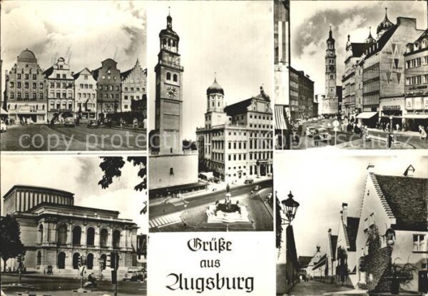 Augsburg Stadttheater Maximilianstrasse Rathaus