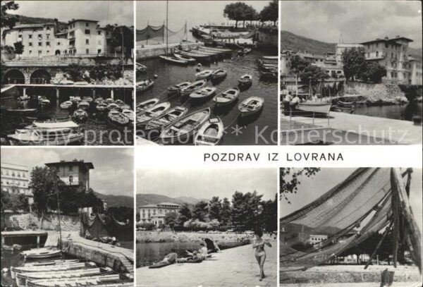 Lovrana Fischerhafen Netze Strand