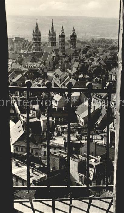 Naumburg Saale Blick vom Stadtturm auf den Dom