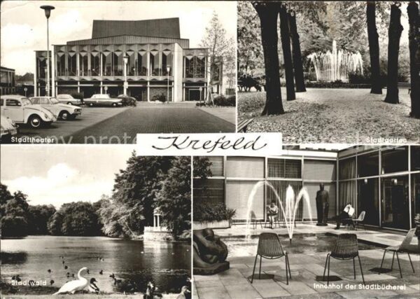 Krefeld Stadttheater Innenhof der Stadtbücherei