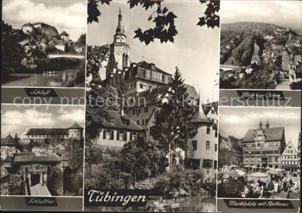 Tuebingen Schloss SchlosstoMarktplatz Rathaus