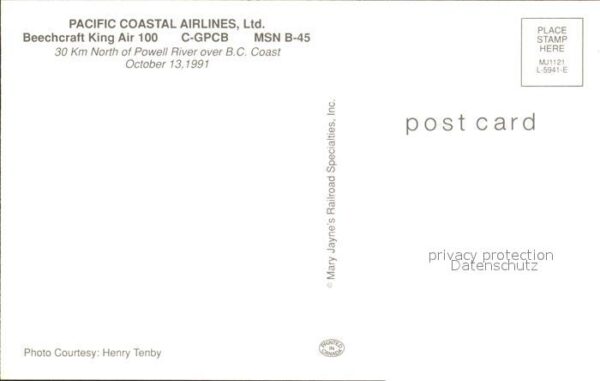Flugzeuge Zivil Pacific Coastal Airlines Beechcraft Kin – Bild 2