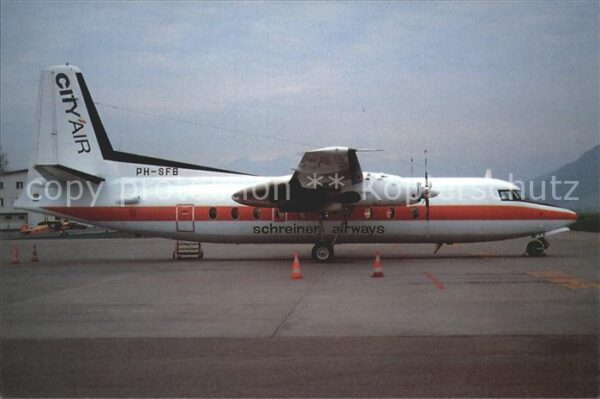 Flugzeuge Zivil City Air Schreiner Airways Fokker F27-4