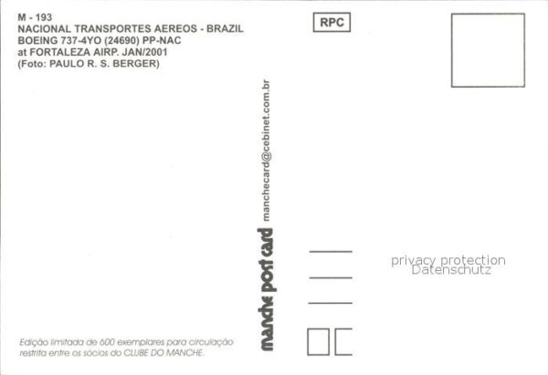Flugzeuge Zivil Nacional Transportes Aereos Boeing 737- – Bild 2