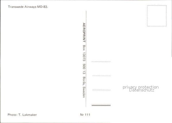 Flugzeuge Zivil Transwede Airways MD-83 – Bild 2